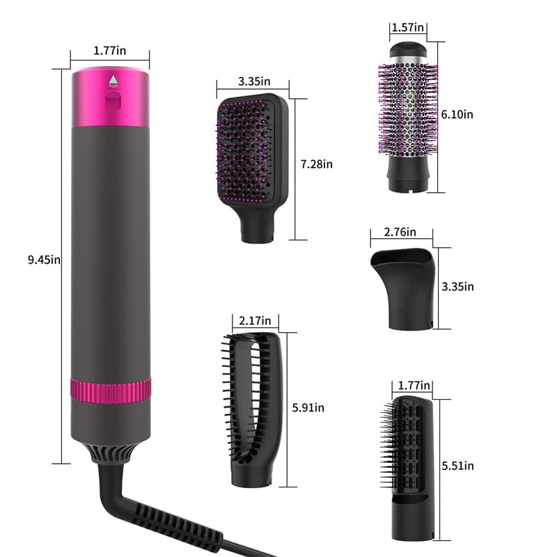 SALE 40% off: Professional 5 In 1 Hair Dryer Brush Dryer And Straightening Brush Electric Hair Styling Tool Automatic Hair Curler Beauty Supplies Gadgets